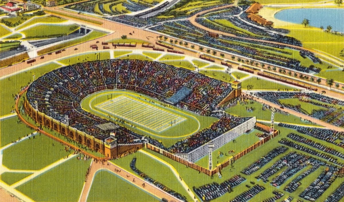 Aerial view of Municipal Stadium in Philadelphia.