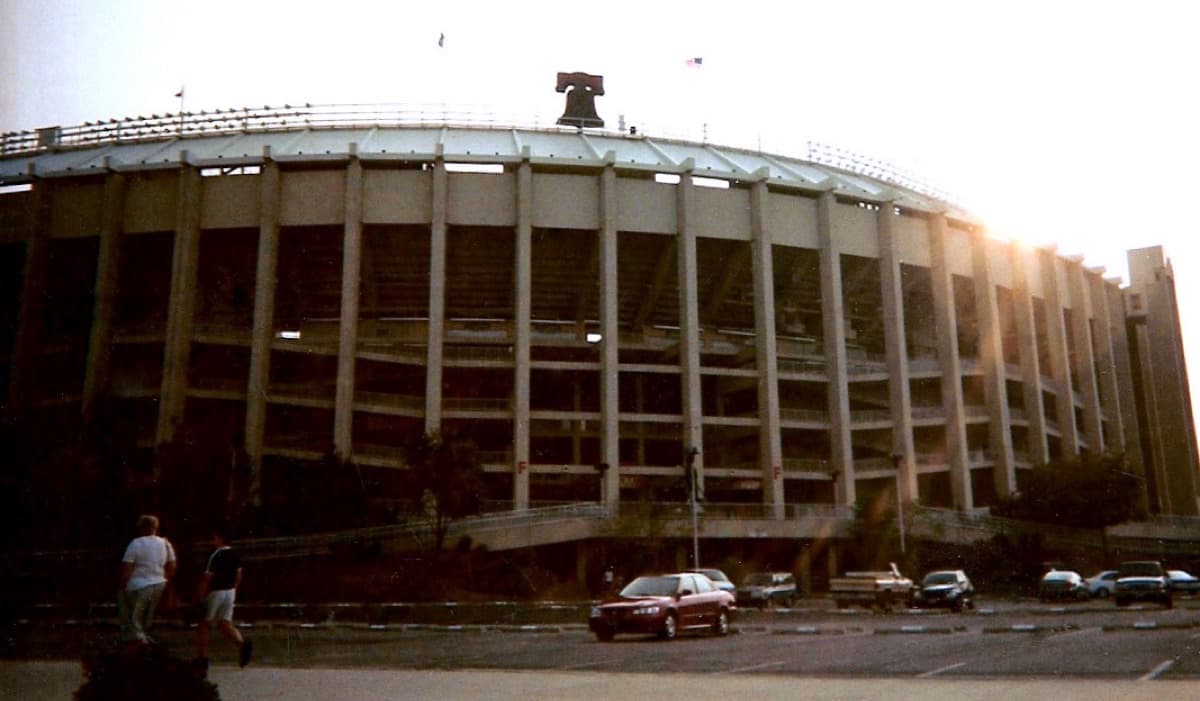 Veterans Stadium in Philadelphia, photographed in 1986.